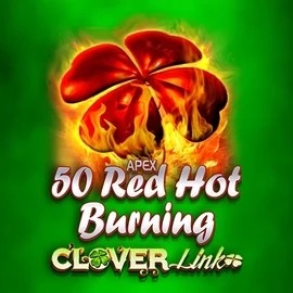 Official Slots logo: 50 Red Hot Burning Clover Links by Novomatic at Maneki Spins Casino