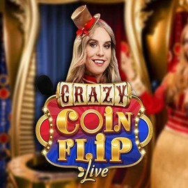Official Live Casino logo: Crazy Coin Flip by Evolution at Maneki Spins Casino