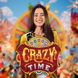 Crazy Time logo – Live Casino by Evolution at Maneki Spins Casino
