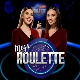 Mega Roulette online game logo by Pragmatic Play on manekispins.it