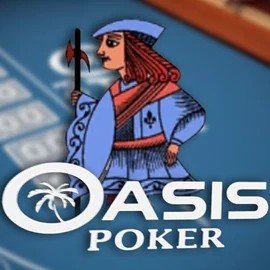 Oasis Poker slot visual from Nucleus Gaming available on manekispins.it