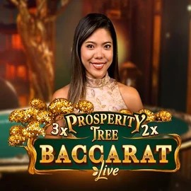 Prosperity Tree Baccarat logo – Live Casino by Evolution at Maneki Spins Casino
