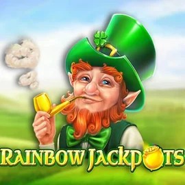 Rainbow Jackpots slot visual from Red Tiger Gaming available on manekispins.it